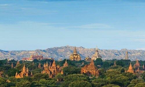 Bagan is located in Myanmar and it has more than 2200 temples, pagodas and stupas.