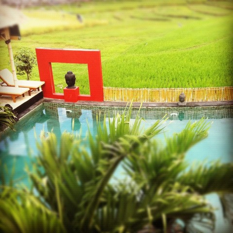 PURI Bali-Passion Umalas 6 BR + 2 guestroom private rice field / distant ocean view vr villa