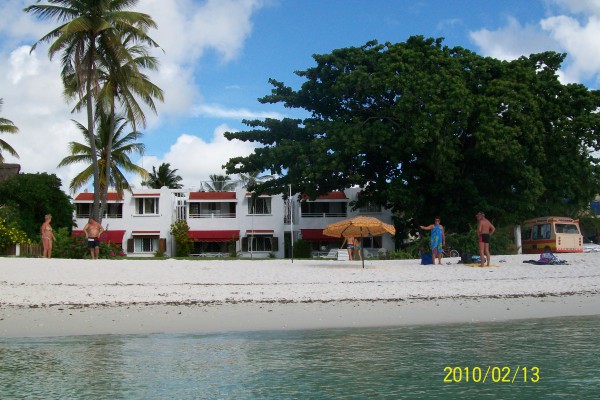 Bungalow straight on the beach of trou aux biches.