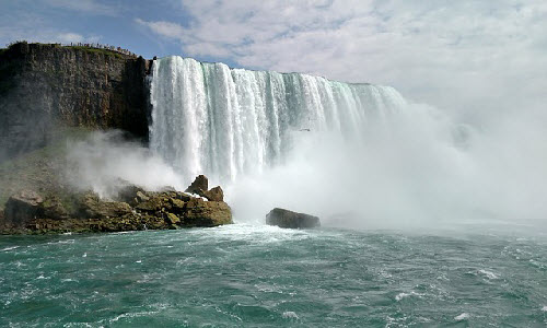 Niagara falls in Ontario is the most popular water falls among travelers